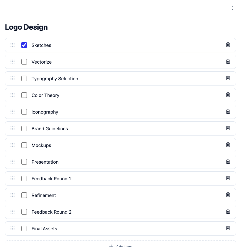 Checklist Screenshot